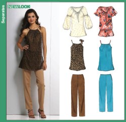 6761 STRAPPY/PEASANT TOPS,LO RISE PANTS LENGTHS PATTERN 6-16